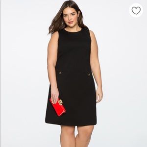 Eloquoii Navy 9-to-5 Sleeveless Stretch Work Dress